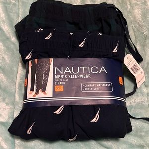NWT Nautica Mens sleep pajamas lounge pants set lot 2 pairs XXL New 2X